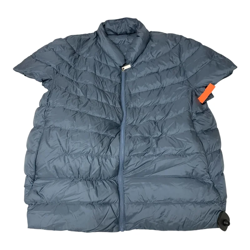 Vest Puffer & Quilted By Martha Stewar In Blue, Size: Xl