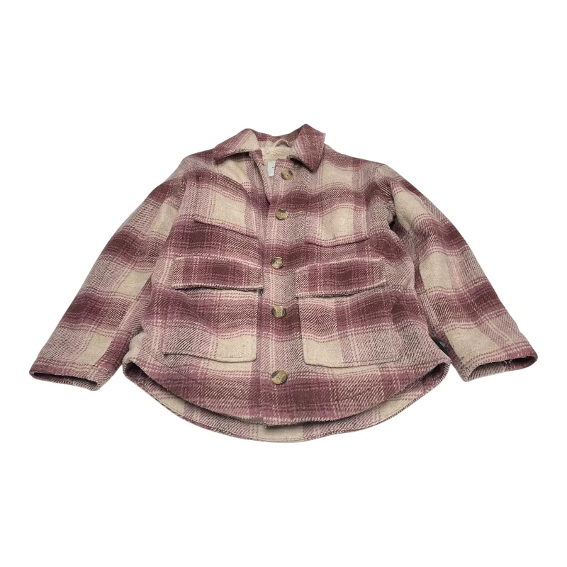 Jacket Shirt By American Eagle In Pink, Size: Xs