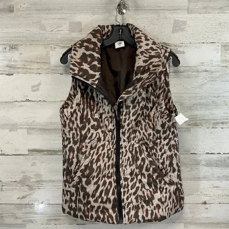 Vest Puffer & Quilted By Cabi In Animal Print, Size: S