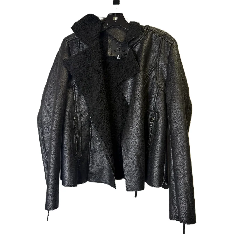 Jacket Moto By Max Studio In Black, Size: S