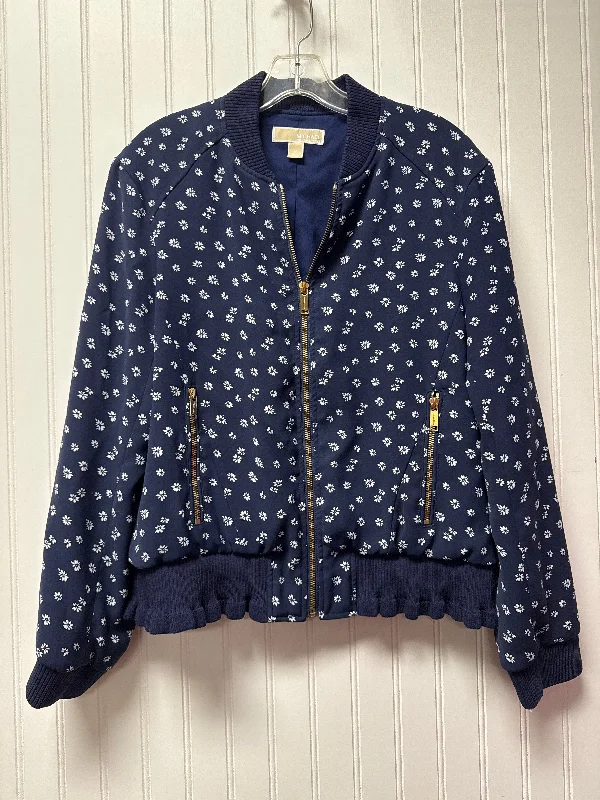 Jacket Moto By Michael By Michael Kors In Navy, Size: M