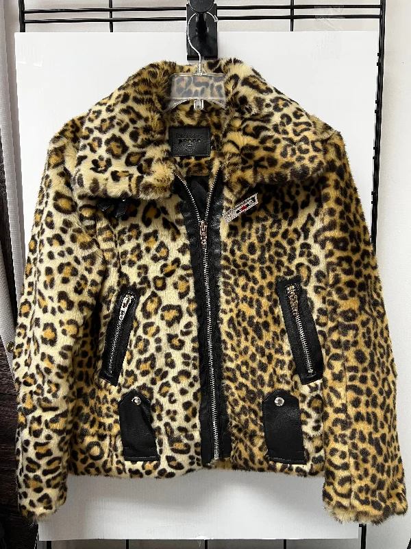 Jacket Faux Fur & Sherpa By Blanknyc In Animal Print, Size: Xs