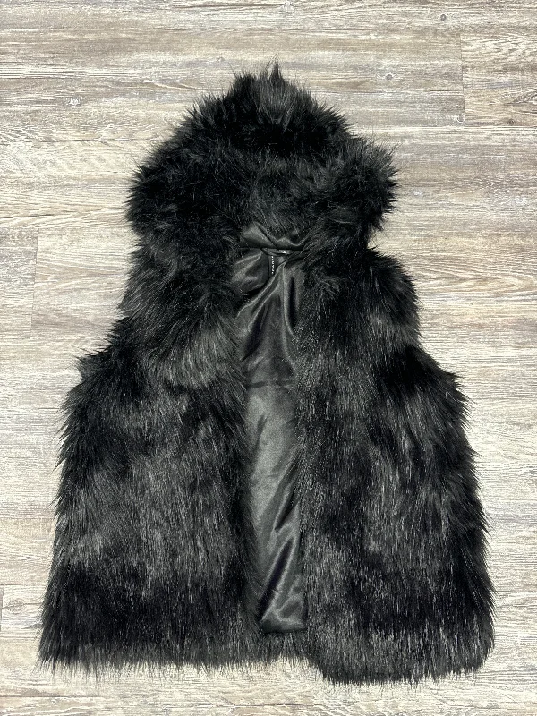 Vest Faux Fur & Sherpa By Willi Smith In Black, Size: L