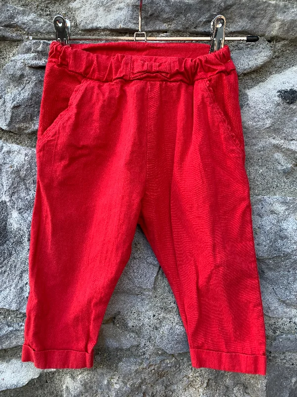 Red pants  9-12m (74-80cm)