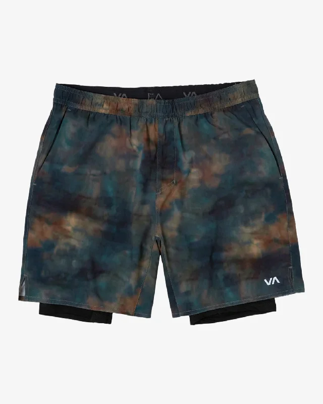 Yogger Train 2-In-1 17" Workout Shorts - Camo Wash