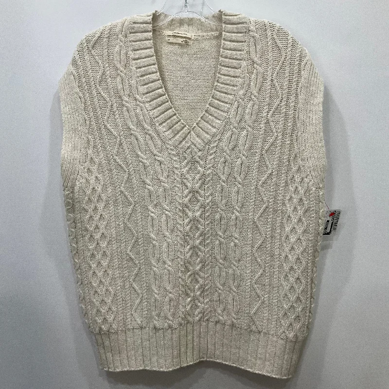 Vest Sweater By Anthropologie In Cream, Size: Xxs