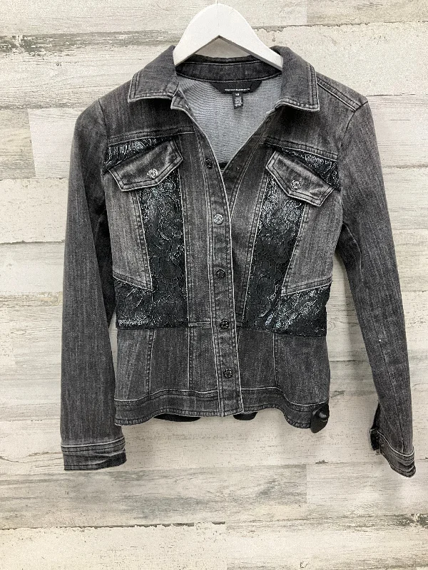 Jacket Denim By White House Black Market In Grey, Size: Xs