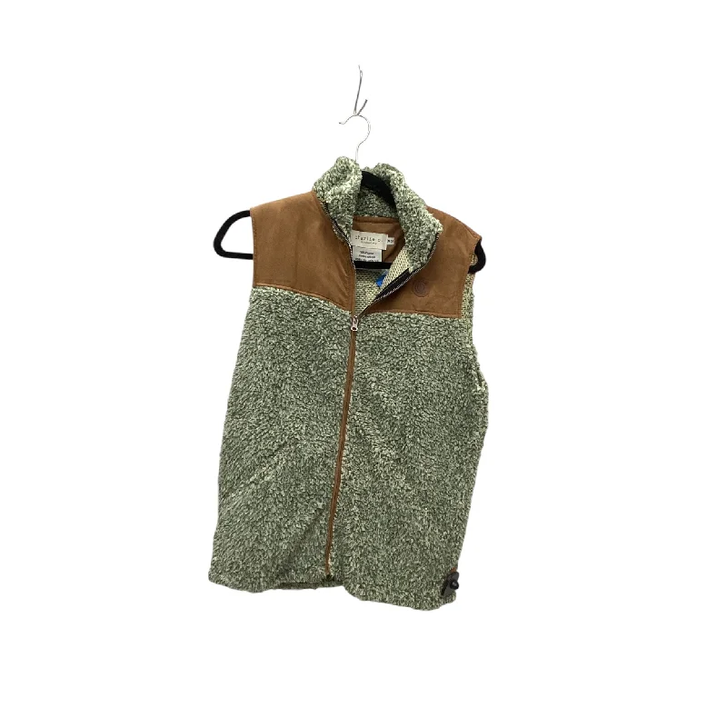 Vest Faux Fur & Sherpa By Clothes Mentor In Green, Size: Xs