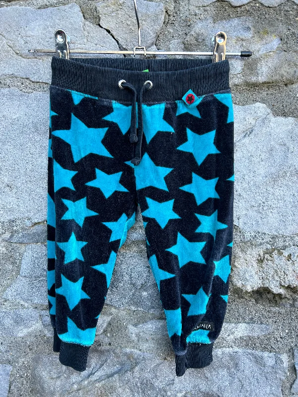 Blue stars velour pants  9-12m (74-80cm)