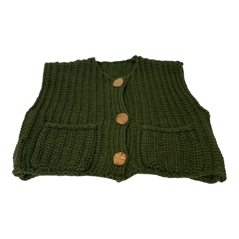 Vest Sweater By Clothes Mentor In Green, Size: L