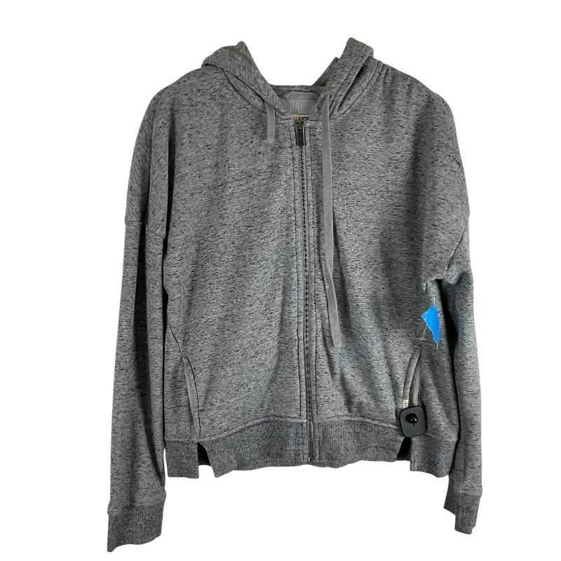 Jacket Fleece By Ugg In Grey, Size: L