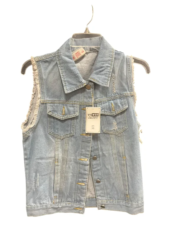 Vest Other By Clothes Mentor In Blue Denim, Size: Xs