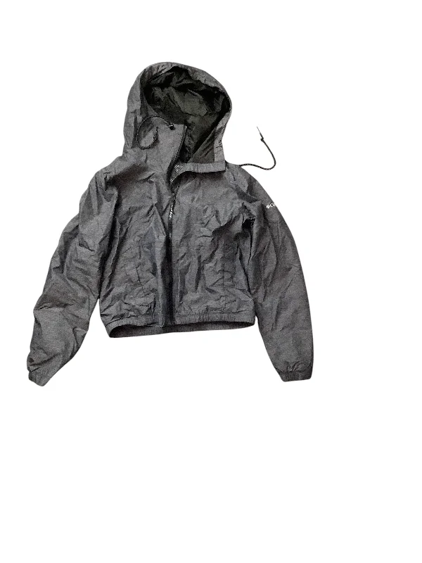 Jacket Windbreaker By Columbia In Grey, Size: S