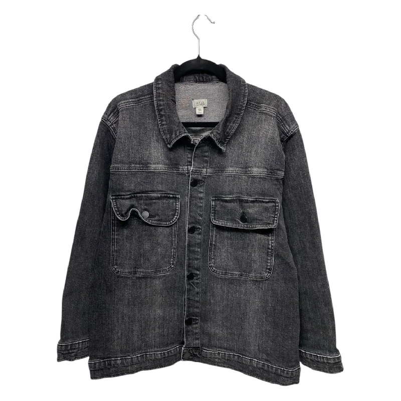 Jacket Denim By Ana In Black, Size:Xxl