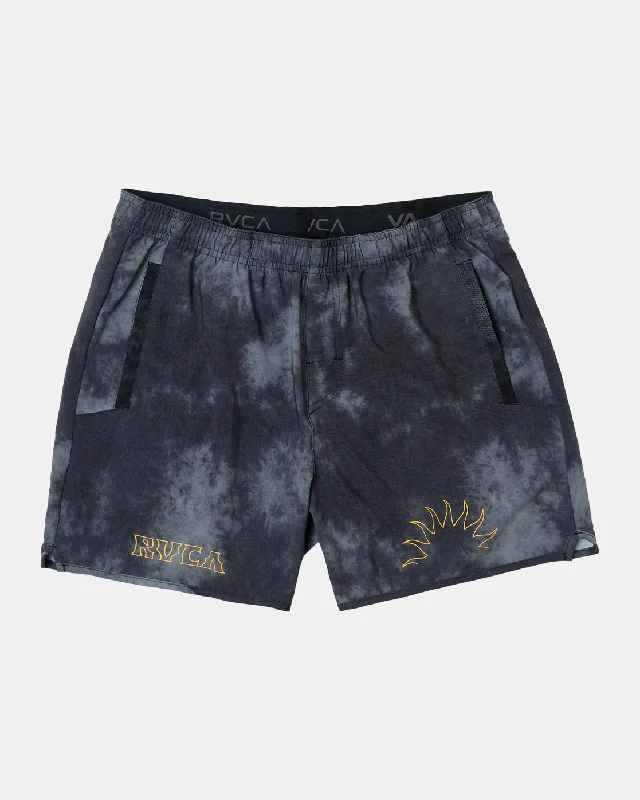 Yogger 15" Running Shorts - RVCA Black Tie Dye