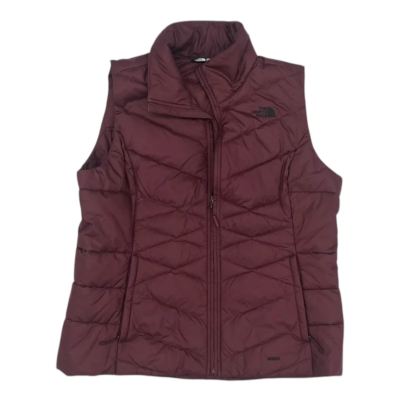 Vest Puffer & Quilted By The North Face In Maroon, Size:Xl