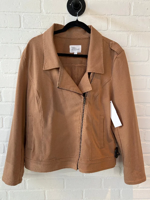 Jacket Moto By Market & Spruce In Brown, Size: L