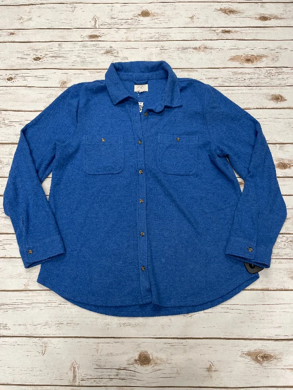 Jacket Shirt By Thread And Supply In Blue, Size: Xl