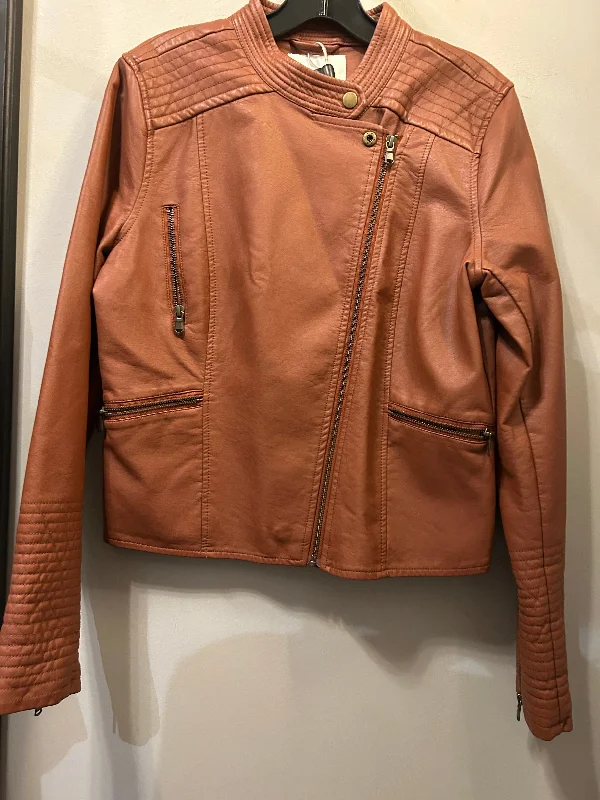 Jacket Moto By ettitwa In Brown, Size: M