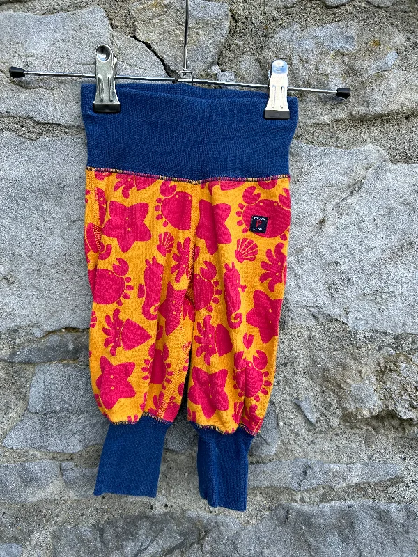 PoP Under the sea orange rib pants 0-1m (50-56cm)