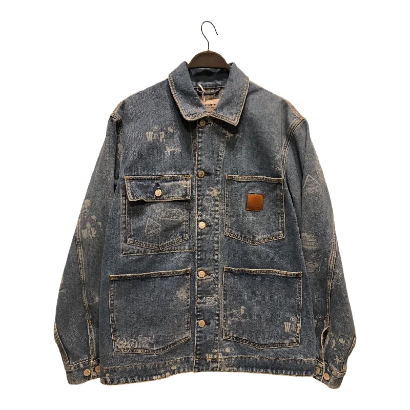 Carhartt/Denim Jkt/M/Denim/BLU/All Over Print/STAMP PRINT