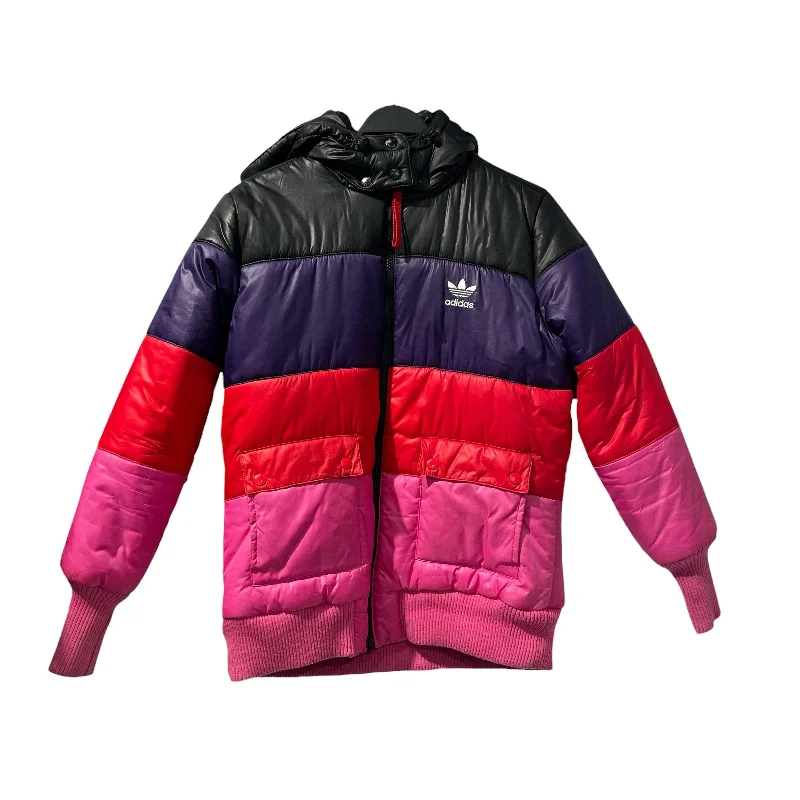 adidas/Puffer Jkt/LG/Polyester/MLT/adidas blk pur red pnk puffer