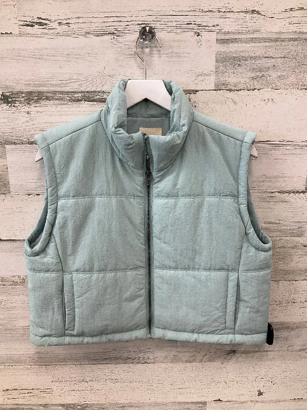 Vest Puffer & Quilted By Thread And Supply In Green, Size: M