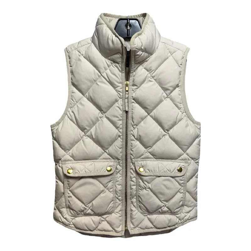 Vest Puffer & Quilted By J. Crew In Cream, Size: Xsp