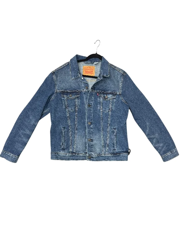 Jacket Denim By Levis In Blue Denim, Size: L