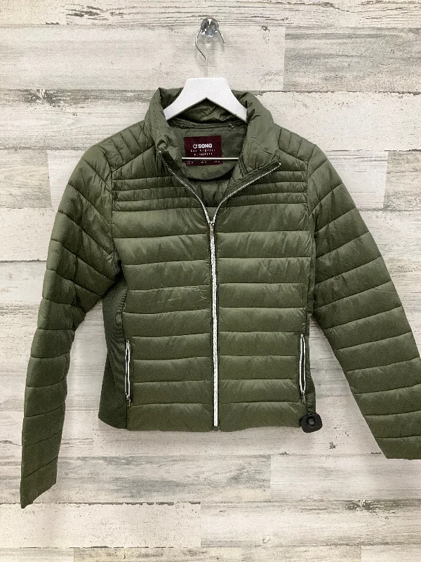 Jacket Puffer & Quilted By Ci Sono In Green, Size: M