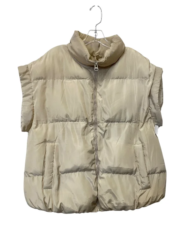 Vest Puffer & Quilted By Ellison In Tan, Size: M