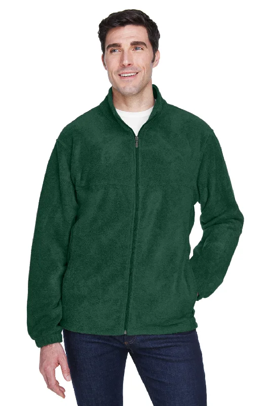 Harriton Mens Pill Resistant Fleece Full Zip Jacket - Hunter Green