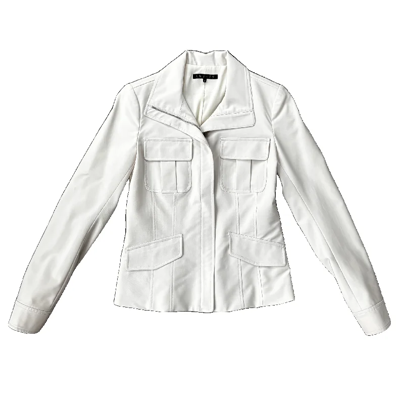 Jacket Other By Theory In Cream, Size: 2