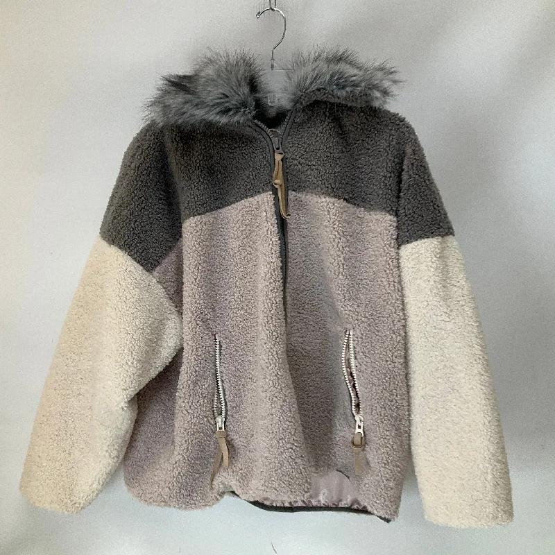 Jacket Faux Fur & Sherpa By Cmc In Pink, Size: Xl