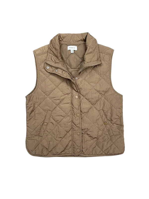 Vest Puffer & Quilted By Evereve In Brown, Size: M