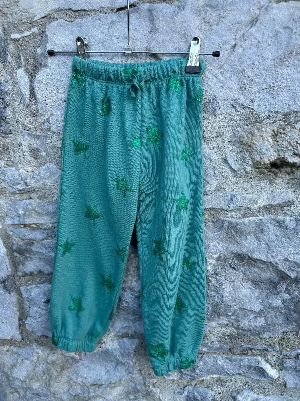 Glitter star green pants  2-3y (92-98cm)