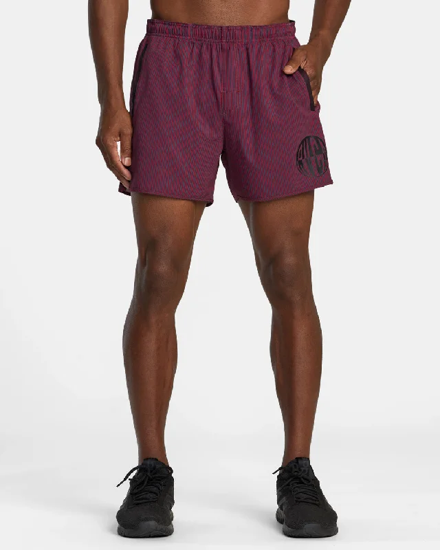 Yogger 15" Running Shorts - Deep Magenta Stripe