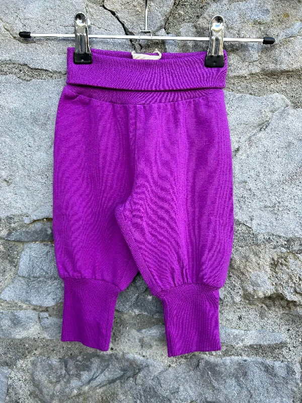 Purple rib pants   3-6m (62-68cm)