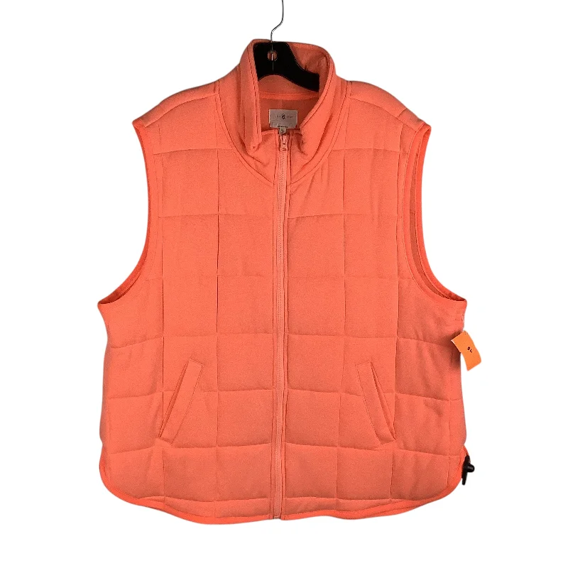 Vest Puffer & Quilted By Lou And Grey In Orange, Size: Xl