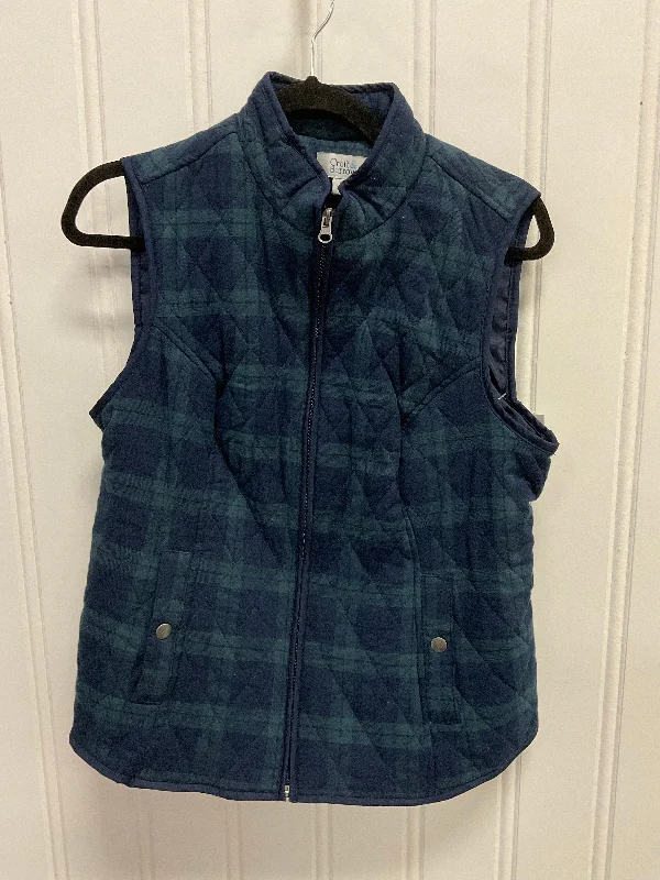 Vest Puffer & Quilted By Croft And Barrow In Blue & Green, Size:S