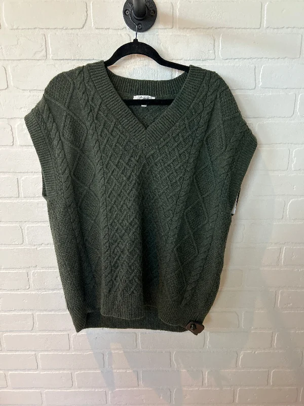 Vest Sweater By Madewell In Green, Size: M