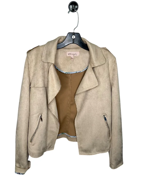 Jacket Moto By Philosophy In Brown, Size: S