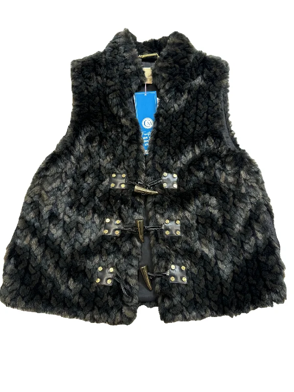 Vest Faux Fur & Sherpa By Michael By Michael Kors In Brown, Size: M