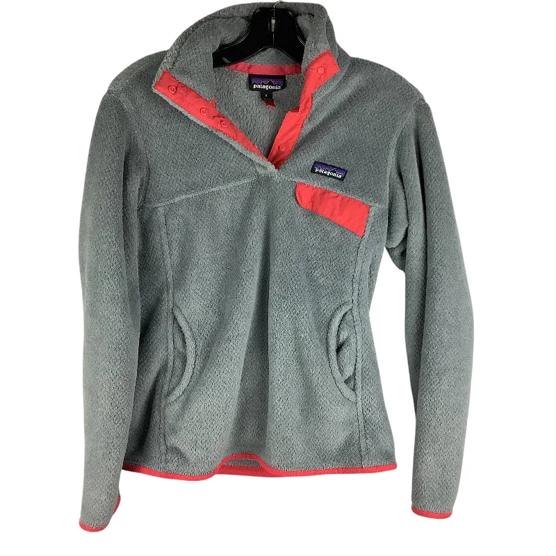 Jacket Fleece By Patagonia In Grey, Size: S