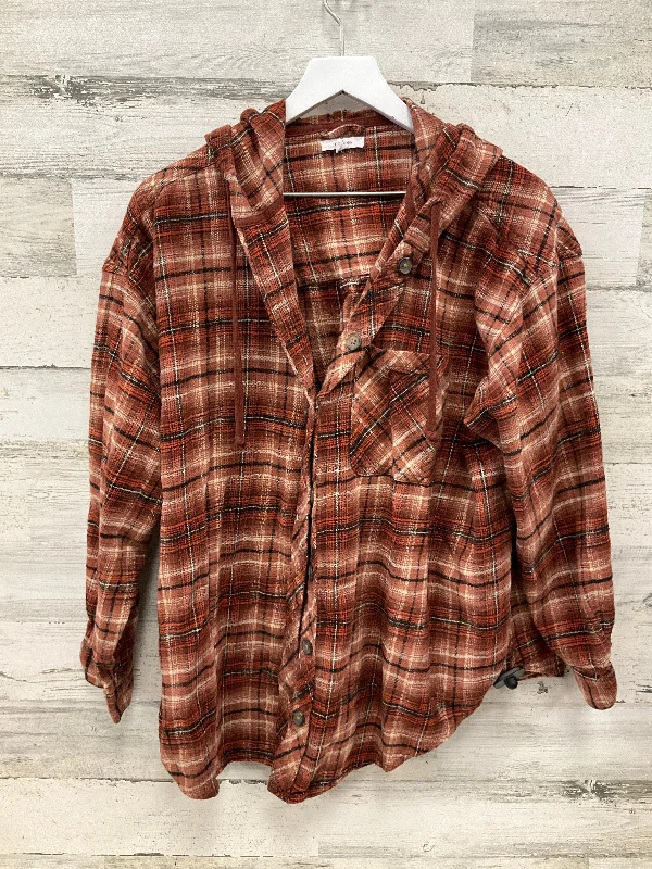 Jacket Shirt By Maurices In Checkered Pattern, Size: 2x