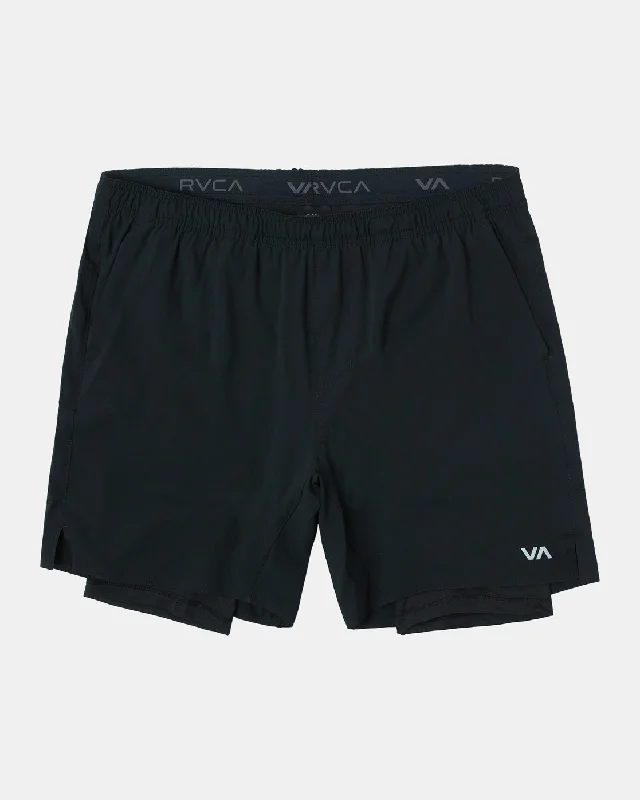 Yogger Train 2-In-1 17" Workout Shorts - Black Multi