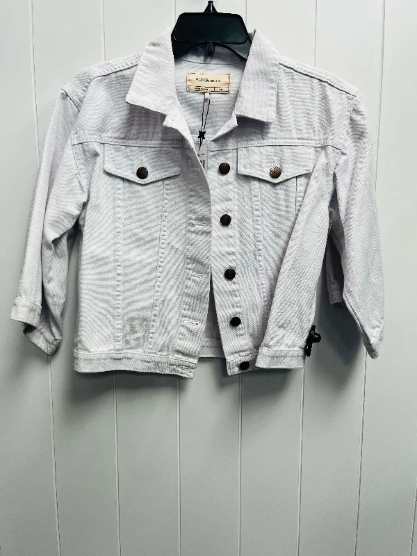 Jacket Denim By Bcbgeneration In Grey, Size: Xxs