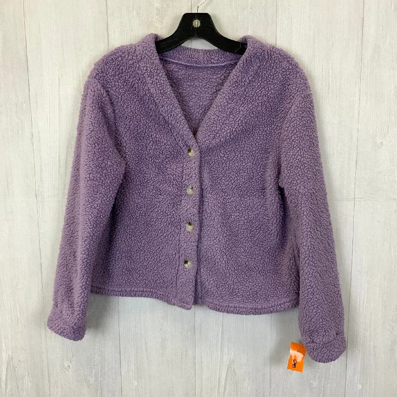 Jacket Fleece By Clothes Mentor In Purple, Size: S