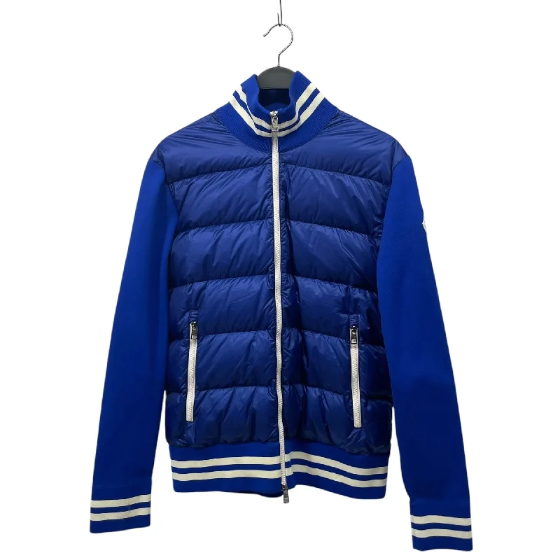 MONCLER/Puffer Jkt/XL/Nylon/BLU/WHITE LOGO PATCH