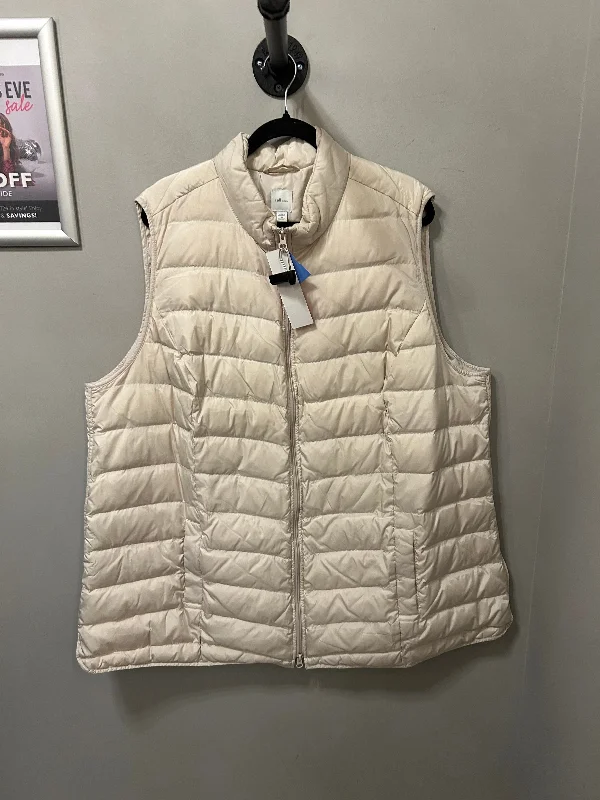 Vest Puffer & Quilted By J. Jill In Cream, Size: 4x